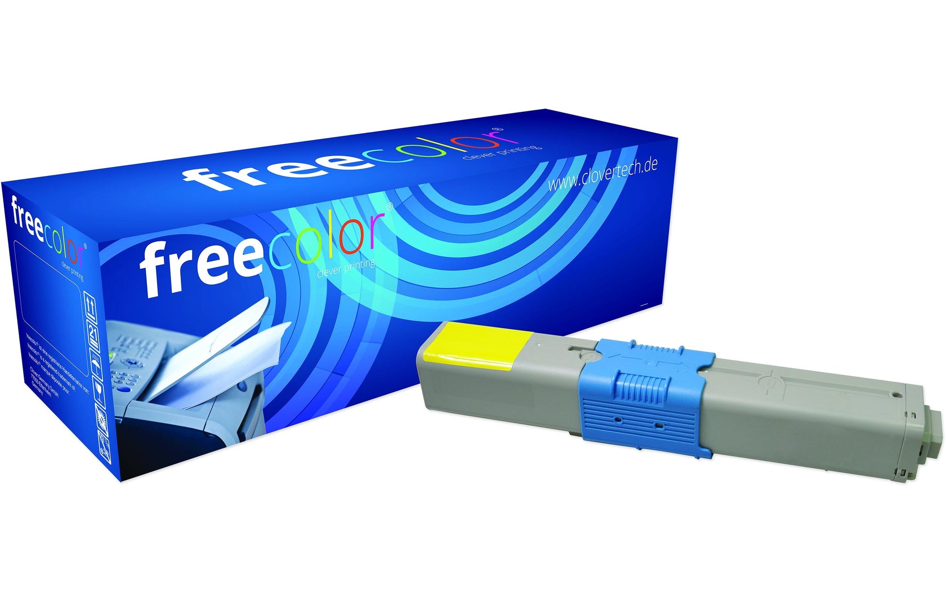 Freecolor Toner 44973533 – gelb, 1500 Seiten – für OKI C301/C321/MC332 und andere
