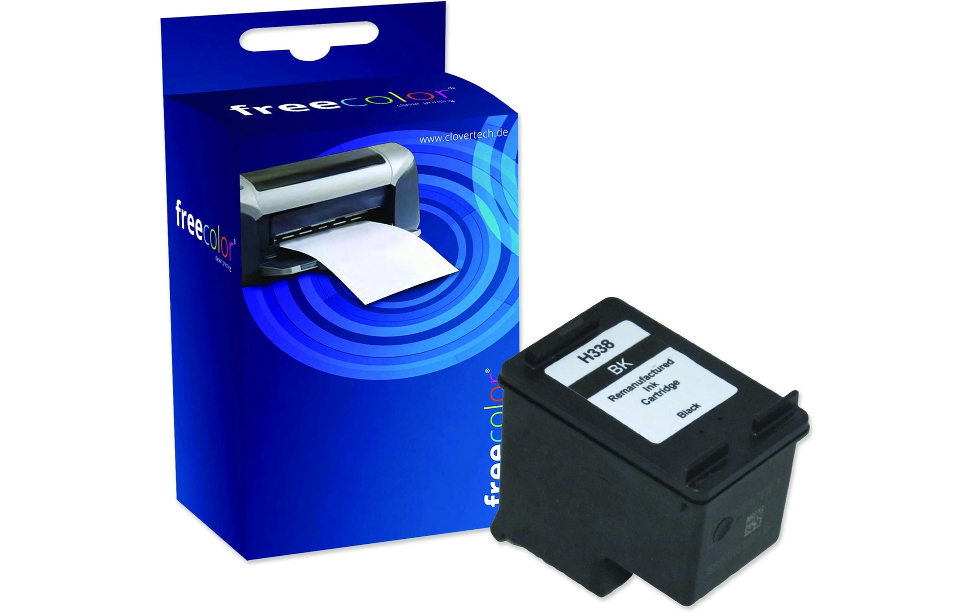 Freecolor 338/339 Schwarz Tintenpatrone (Kompatibel) – 555 Seiten – für HP DeskJet 460/9803, PhotoSmart 8450