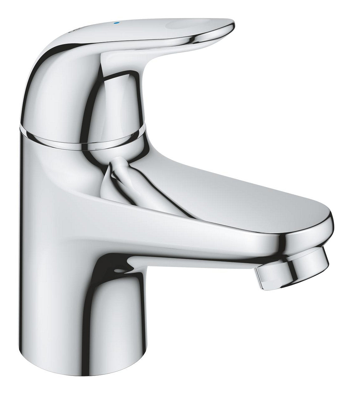 GROHE Swift Einhebelmischer – Höhe 12,8 cm, Ausladung 96 mm, Anschluss 1/2", Chrom, Einlochmontage, für Waschbecken