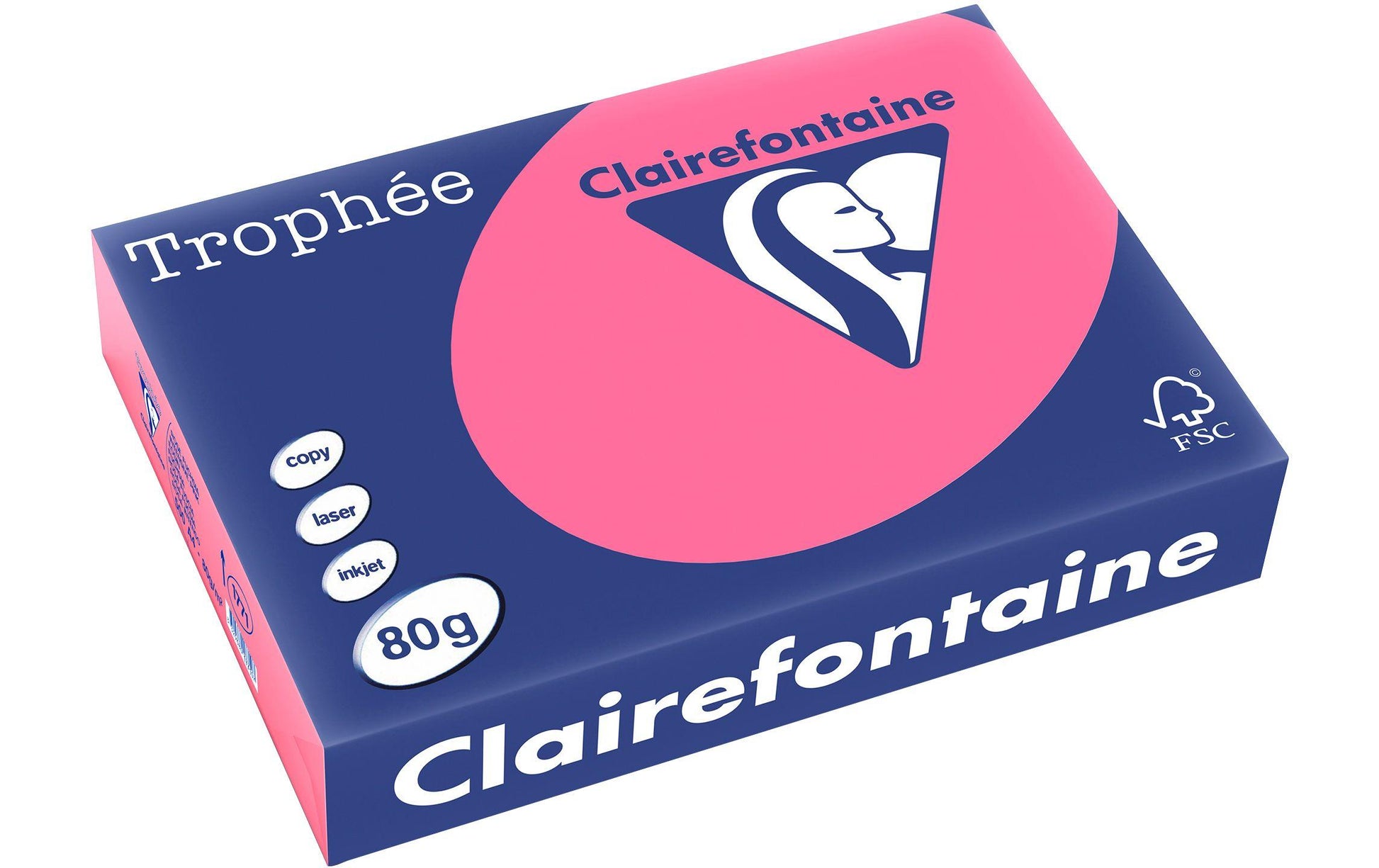Clairefontaine Kopierpapier – A4, 80 g/m², Eosin – für Inkjet, Laser, Kopierer – FSC, EU Ecolabel – 500 Blatt