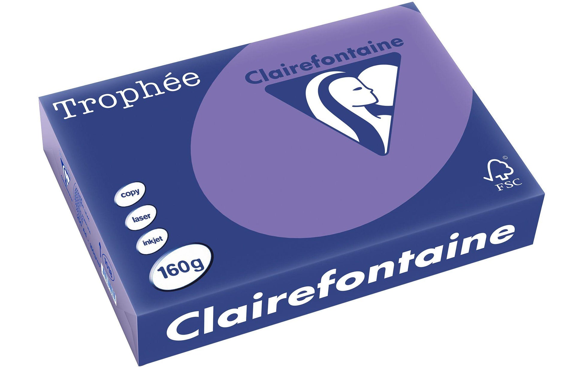 Clairefontaine Kopierpapier – A4, 160 g/m², Violett – für Inkjet/Laser/Kopierer – FSC, EU Ecolabel – 250 Blatt