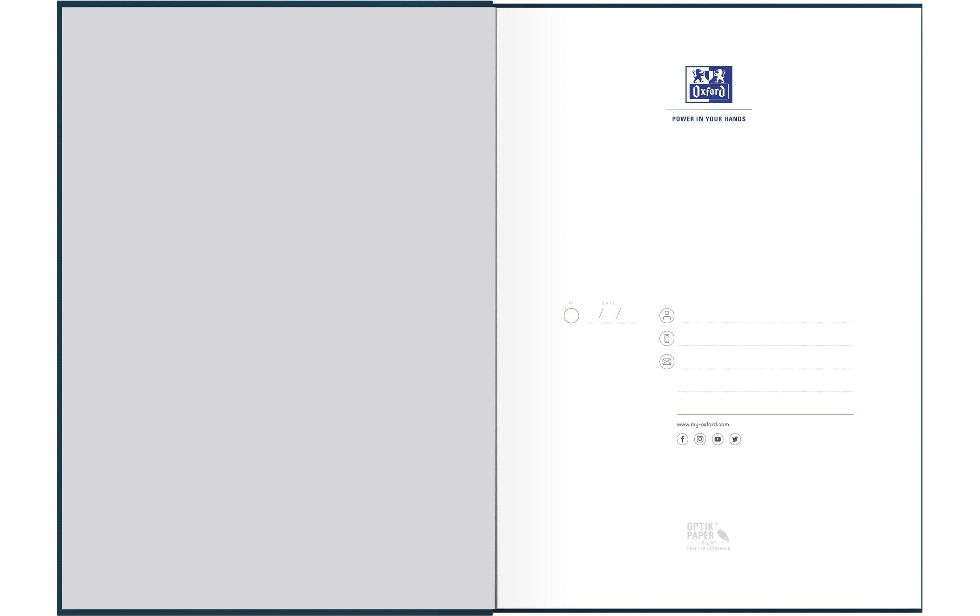 Oxford Notizbuch, A4, kariert 5 mm, Fadenheftung, Karton, 192 Seiten, 90 g/m² – sortiert