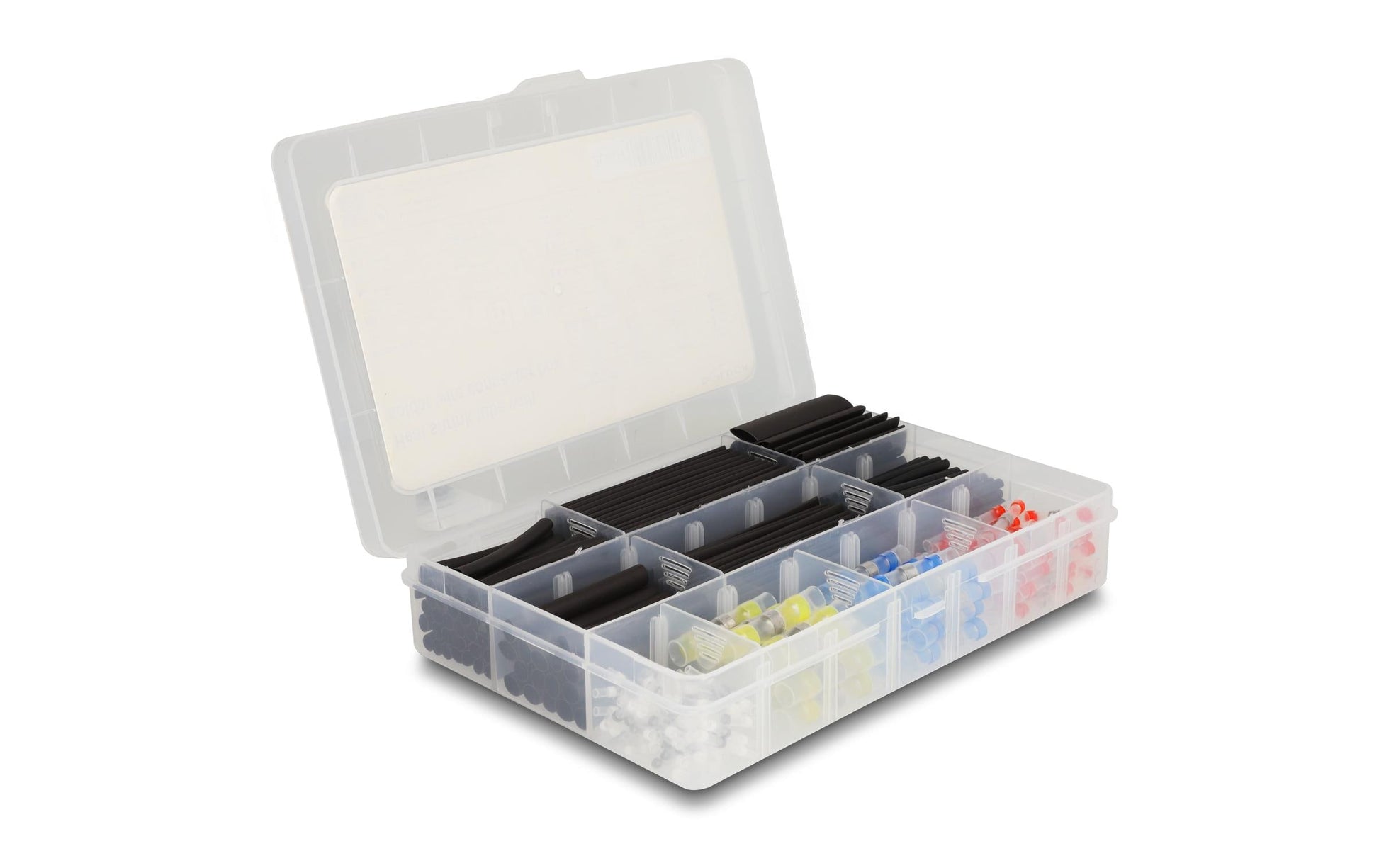 DeLOCK Schrumpfschlauch-Set, 308-teilig, Ø 2 mm, 8 cm – Schwarz/Mehrfarbig