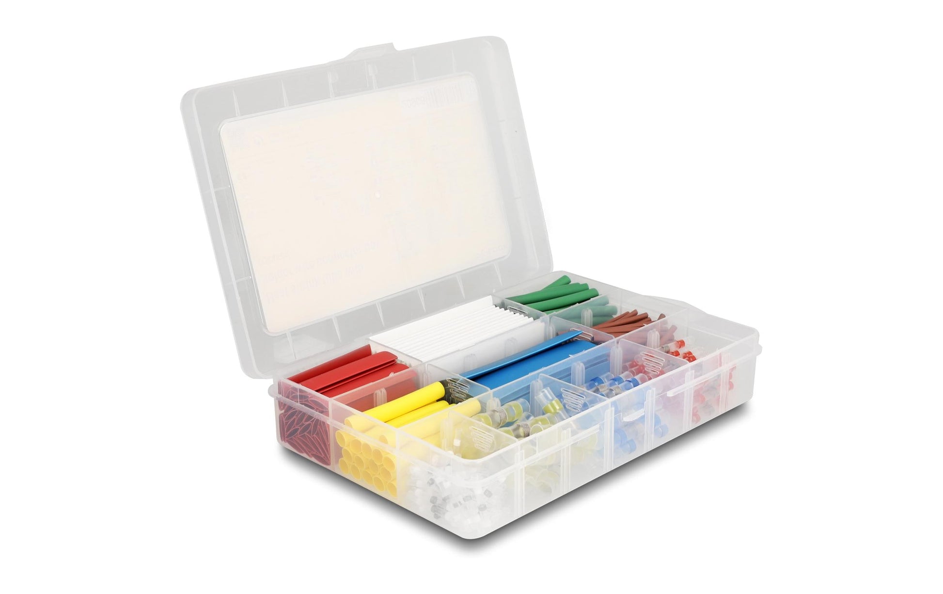 DeLOCK Schrumpfschlauch-Set, 308 Stk., Ø 8 mm, 5 cm – mehrfarbig
