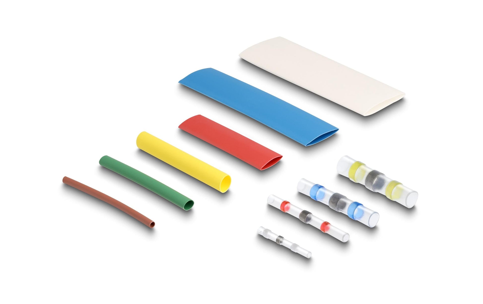 DeLOCK Schrumpfschlauch-Set, 308 Stk., Ø 8 mm, 5 cm – mehrfarbig