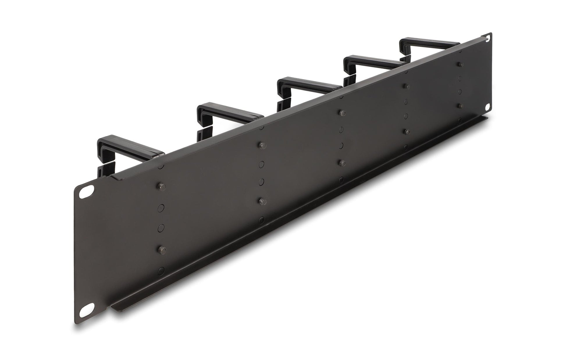 DeLOCK 19" Rangierpanel, 2U, 10 Kunststoffbügel, Metall/Kunststoff – Schwarz