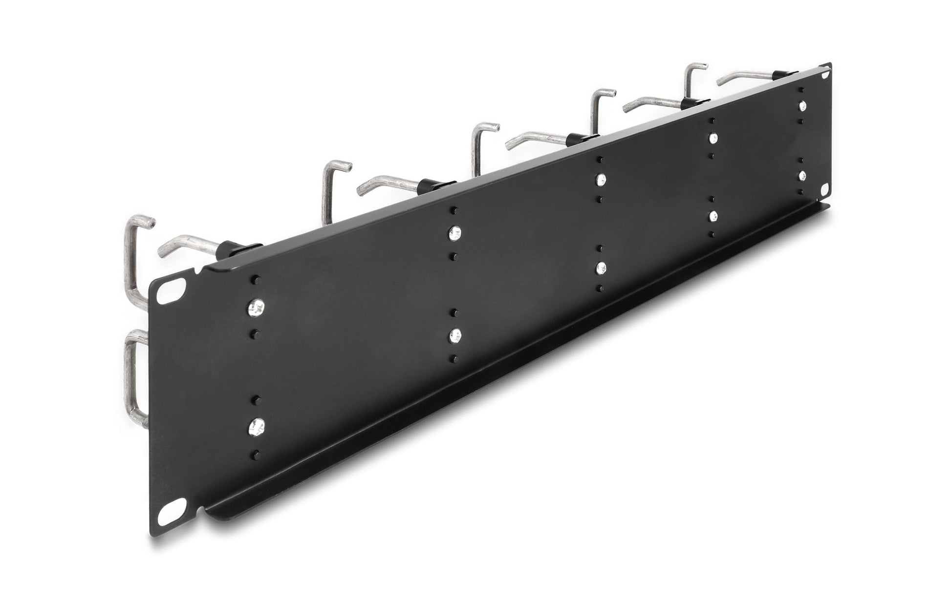 DeLOCK Kabelmanagementtafel – 88×81 mm, L 482 mm – Metall – Schwarz – für 19" Rack