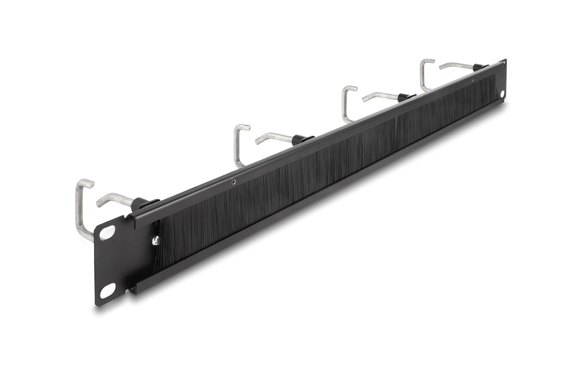 DeLOCK 19" Rangierpanel, 1U, 4 Metallbügel, 482×81×44 mm – schwarz
