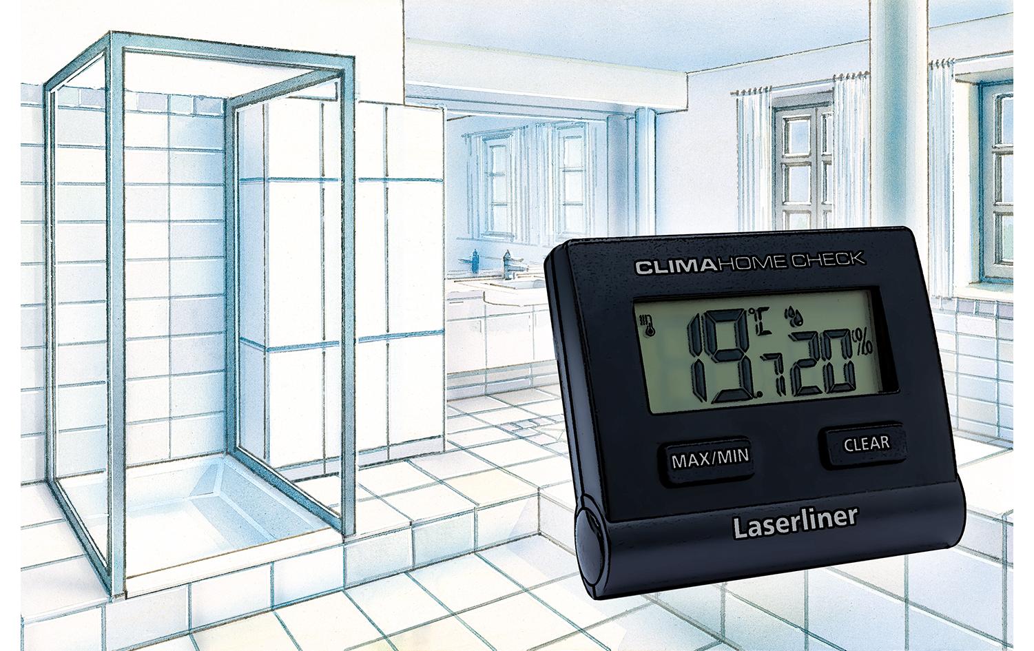 Laserliner ClimaHome-Check Thermo-Hygrometer (Handgerät) – −9,9–60 °C, 20–95 %, Innen