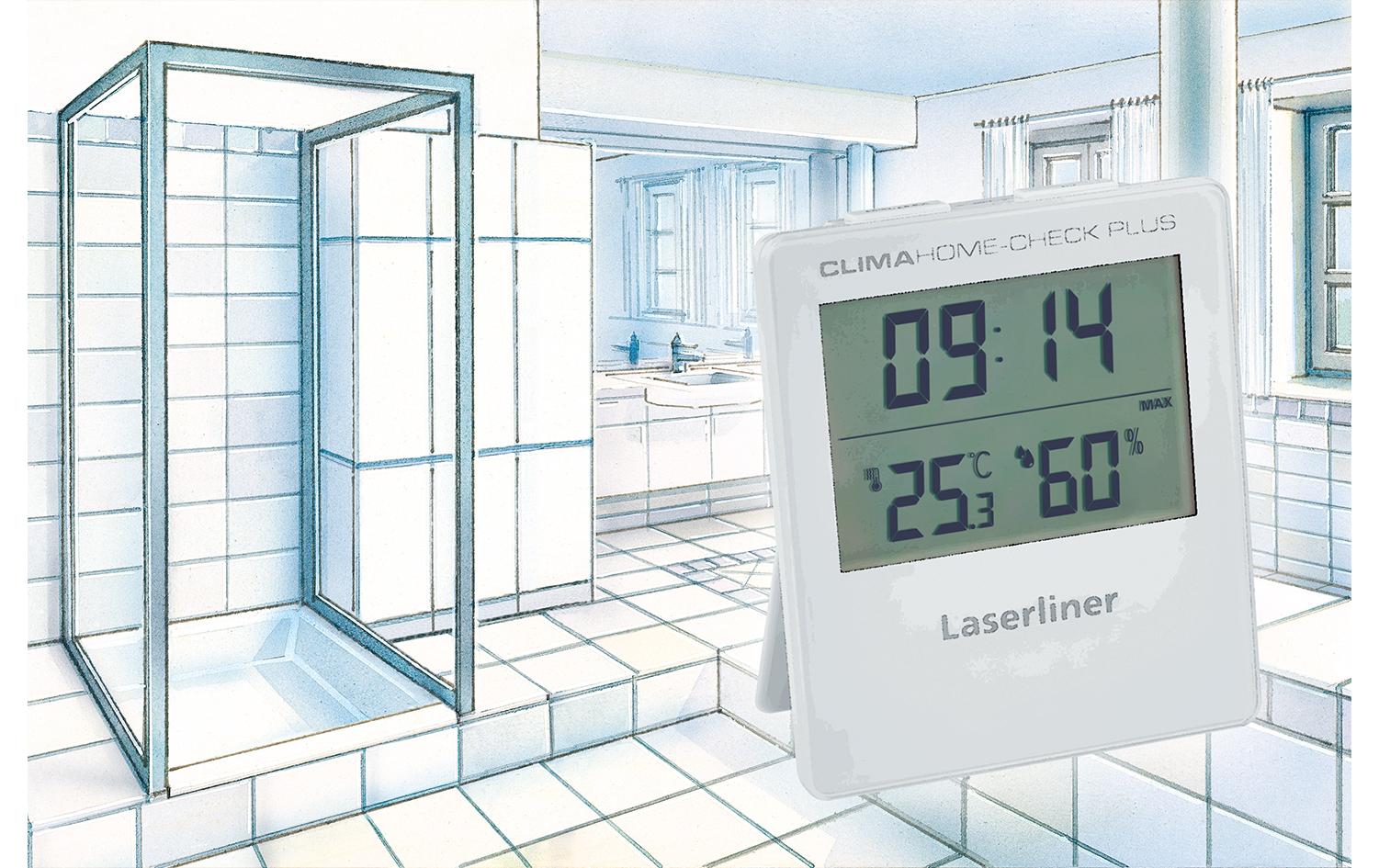 Laserliner Clima Home Check Plus Thermo-Hygrometer (Handgerät) – −9,9–50 °C, 20–80 %, Innen