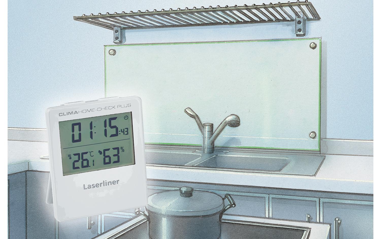 Laserliner Clima Home Check Plus Thermo-Hygrometer (Handgerät) – −9,9–50 °C, 20–80 %, Innen