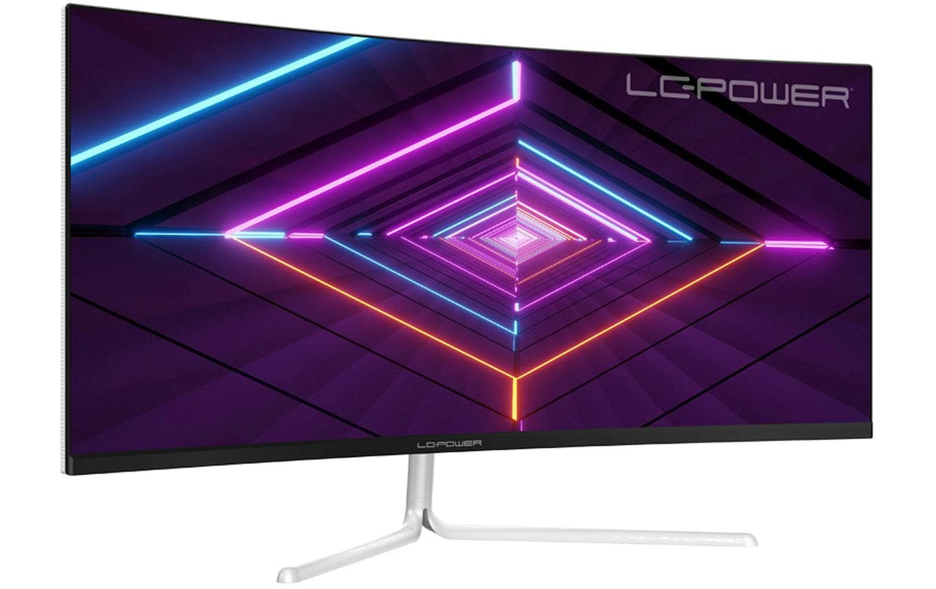 LC-Power LC-M34-UWQHD-100-C-V3 – Monitor, 34", VA, 120 Hz, 300 cd/m², Gebogen, VESA 75 × 75, Weiss