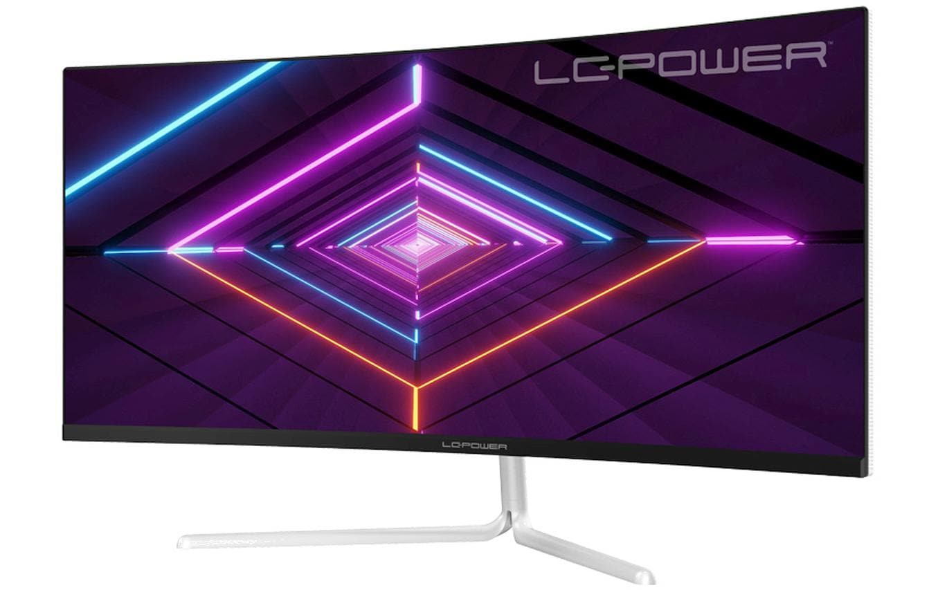 LC-Power LC-M34-UWQHD-100-C-V3 – Monitor, 34", VA, 120 Hz, 300 cd/m², Gebogen, VESA 75 × 75, Weiss