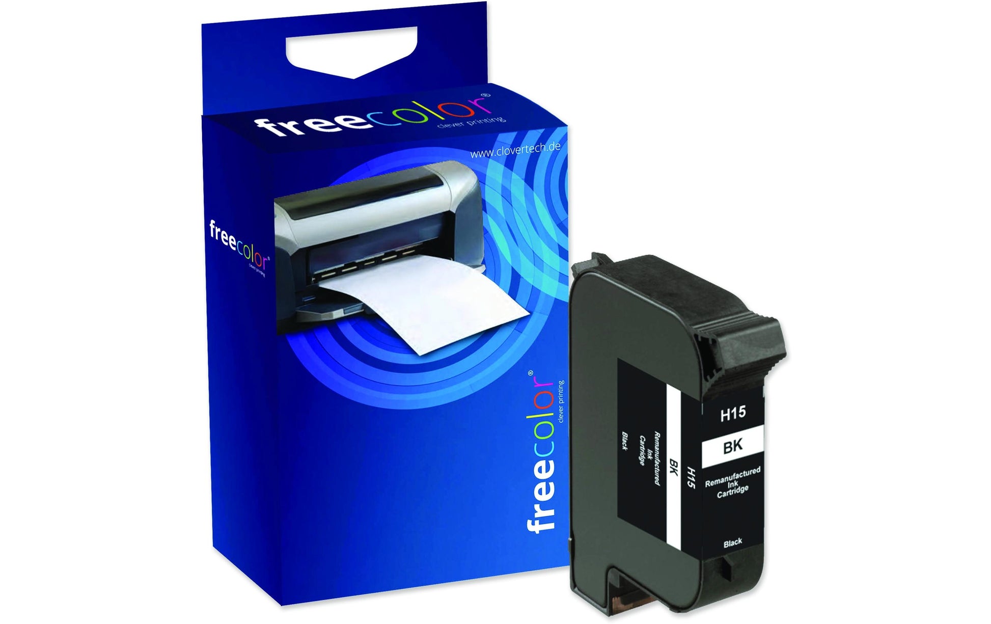 Freecolor 15 Schwarz Tintenpatrone (Kompatibel) – 950 Seiten – für HP DeskJet/OfficeJet/PSC