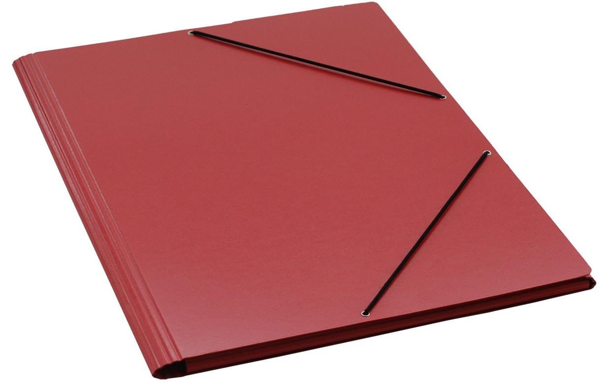 EROLA Sammelmappe für A3, Karton, Rot, mit Gummizug