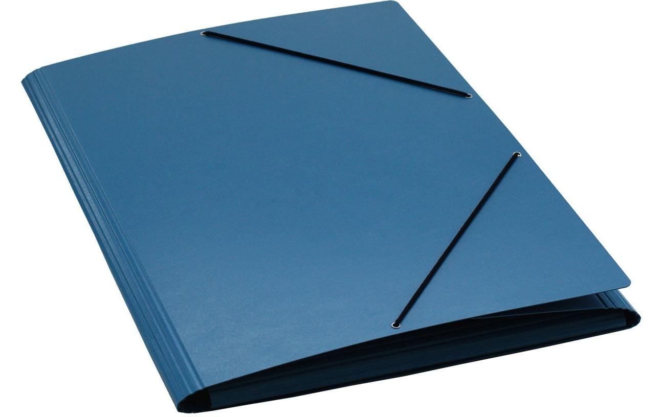 EROLA Sammelmappe für A3, Karton, Blau, mit Gummizug