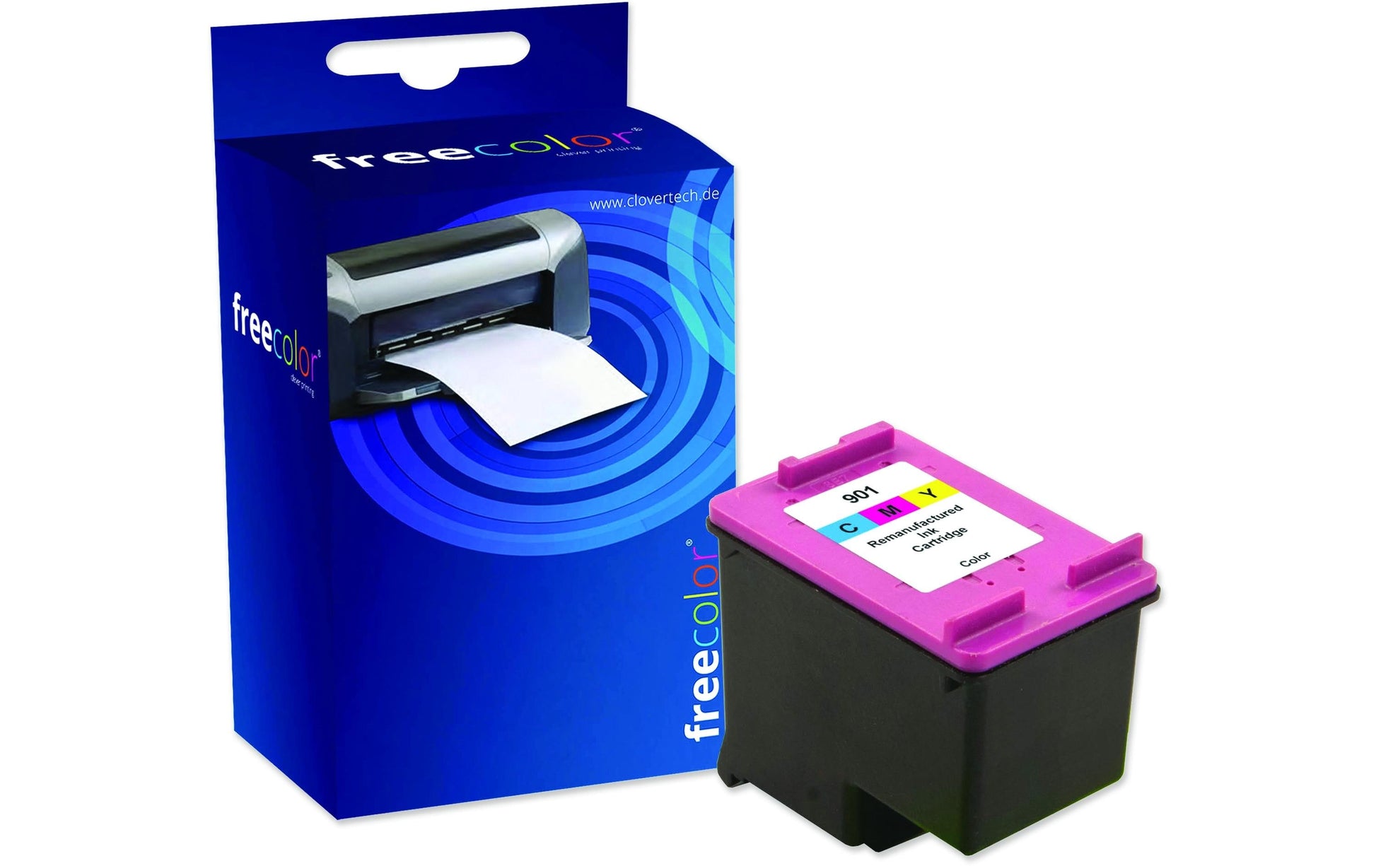 Freecolor Tintenpatronen-Multipack 901, kompatibel – für Hewlett Packard Officejet J 4660