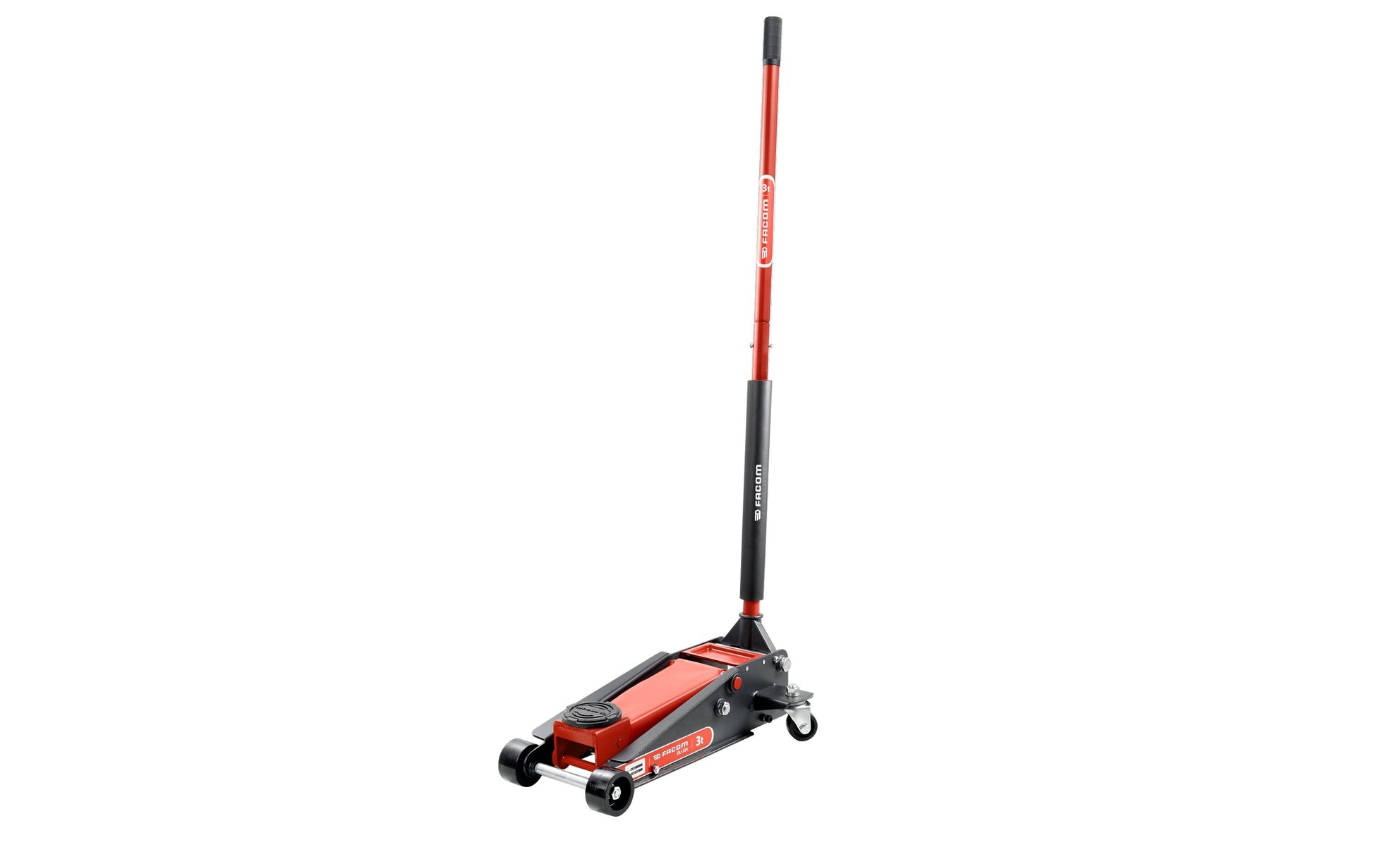 Facom Wagenheber DL.32APB – 3000 kg Traglast, Hubhöhe 13,3–46,5 cm, 4 Räder, Rot