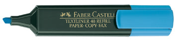 Faber-Castell Textmarker Blau – Keilspitze, 1–5 mm, nachfüllbar