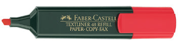 Faber-Castell Textmarker rot – Keilspitze, 1–5 mm, nachfüllbar