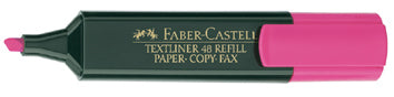 Faber-Castell Textmarker rosa – Keilspitze, 1–5 mm, nachfüllbar