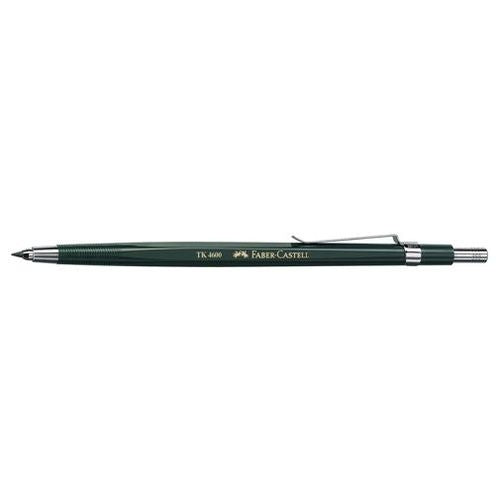 Faber-Castell TK 4600 Fallminenstift – 2 mm, HB, mit Spitzer, Dunkelgrün