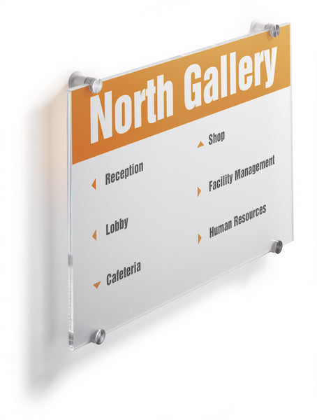 Durable Crystal Sign Türschild – 297 × 420 mm – Acryl – transparent – 1 Stk.