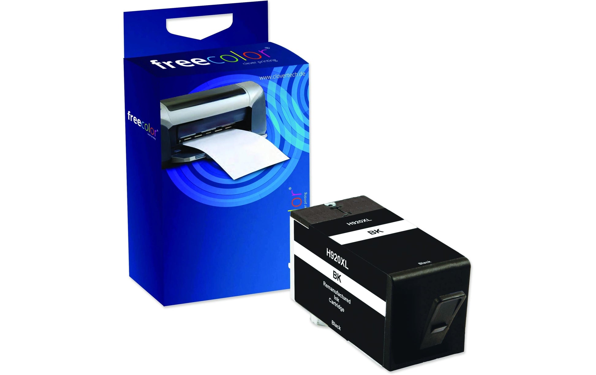 Freecolor 920 Schwarz Tintenpatrone (Kompatibel) – 1'200 Seiten – für HP OfficeJet 7000/7500 A/6500 …