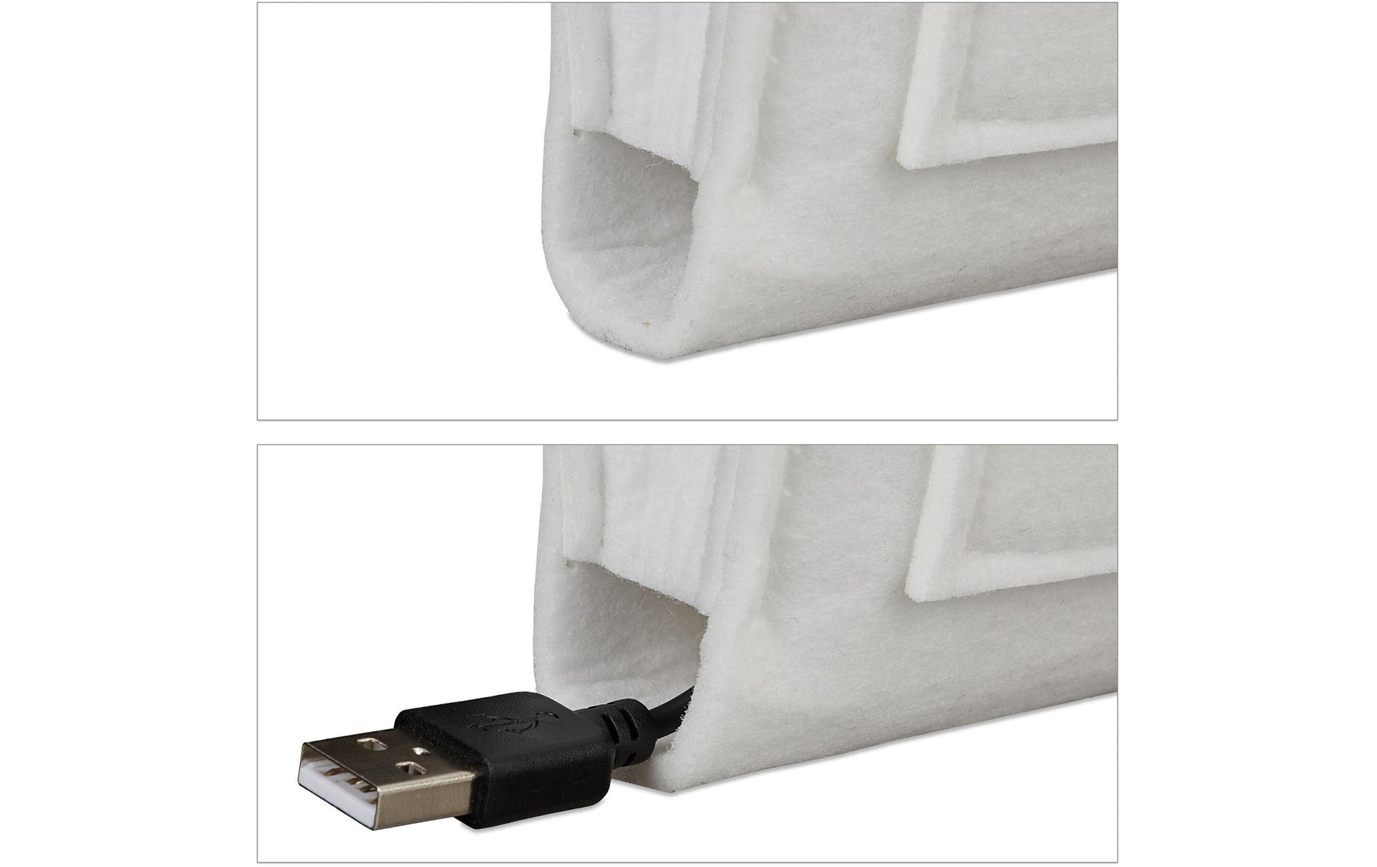 Relaxdays Aufbewahrungsbox – Filz – Weiss – 5 Fächer – 280 × 260 × 50 mm