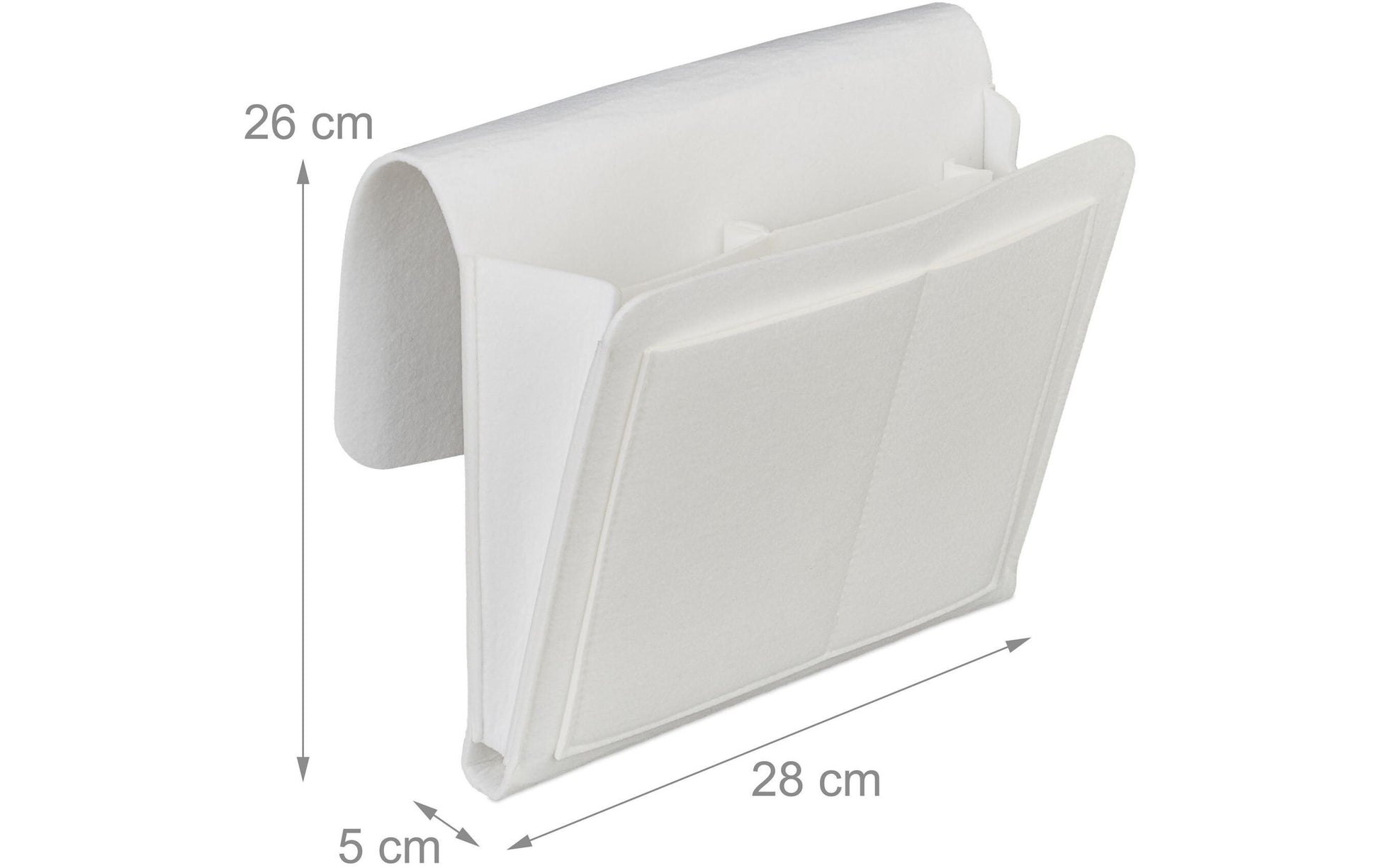 Relaxdays Aufbewahrungsbox – Filz – Weiss – 5 Fächer – 280 × 260 × 50 mm
