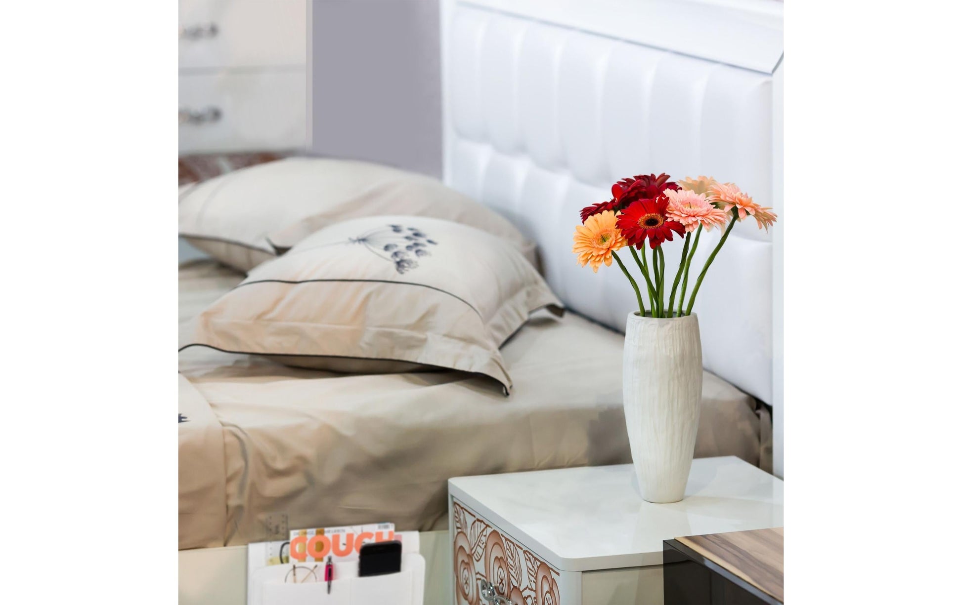 Relaxdays Aufbewahrungsbox – Filz – Weiss – 5 Fächer – 280 × 260 × 50 mm