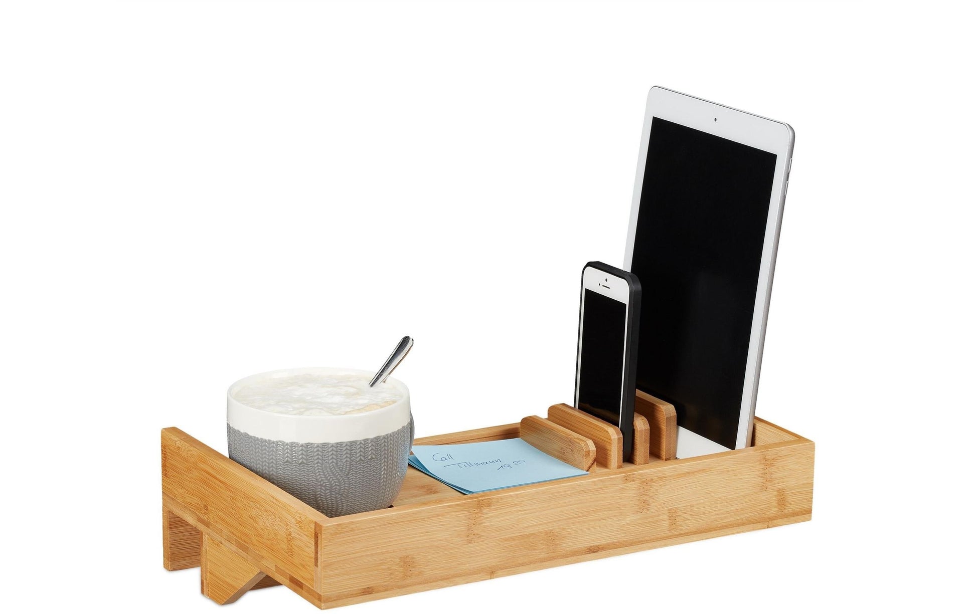 Relaxdays Aufbewahrungsbox – Bambus – Natur – 350 × 95 × 230 mm