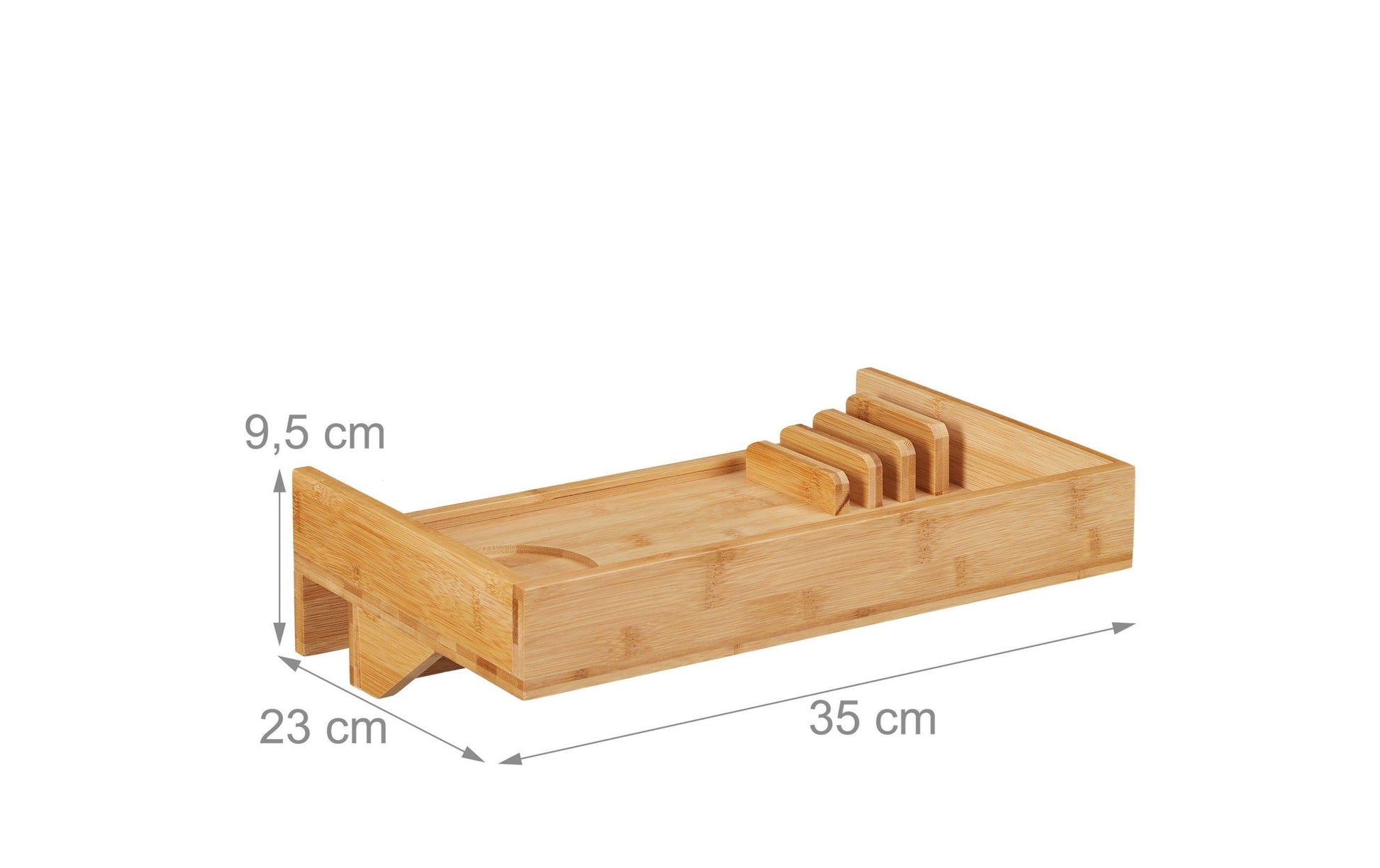Relaxdays Aufbewahrungsbox – Bambus – Natur – 350 × 95 × 230 mm