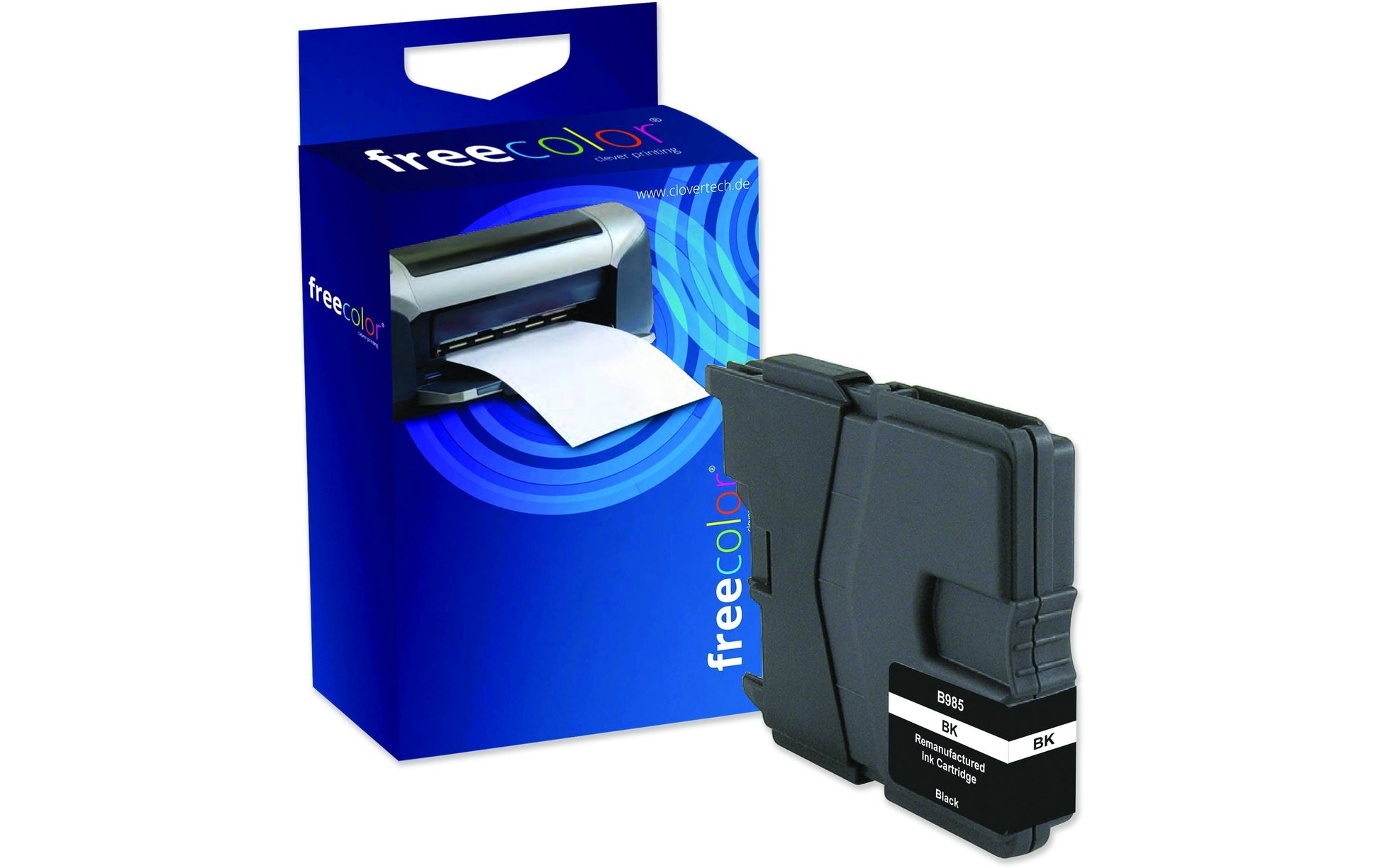 Freecolor LC-985BK Schwarz Tintenpatrone (Kompatibel) – für Brother MFC-J/DCP-J