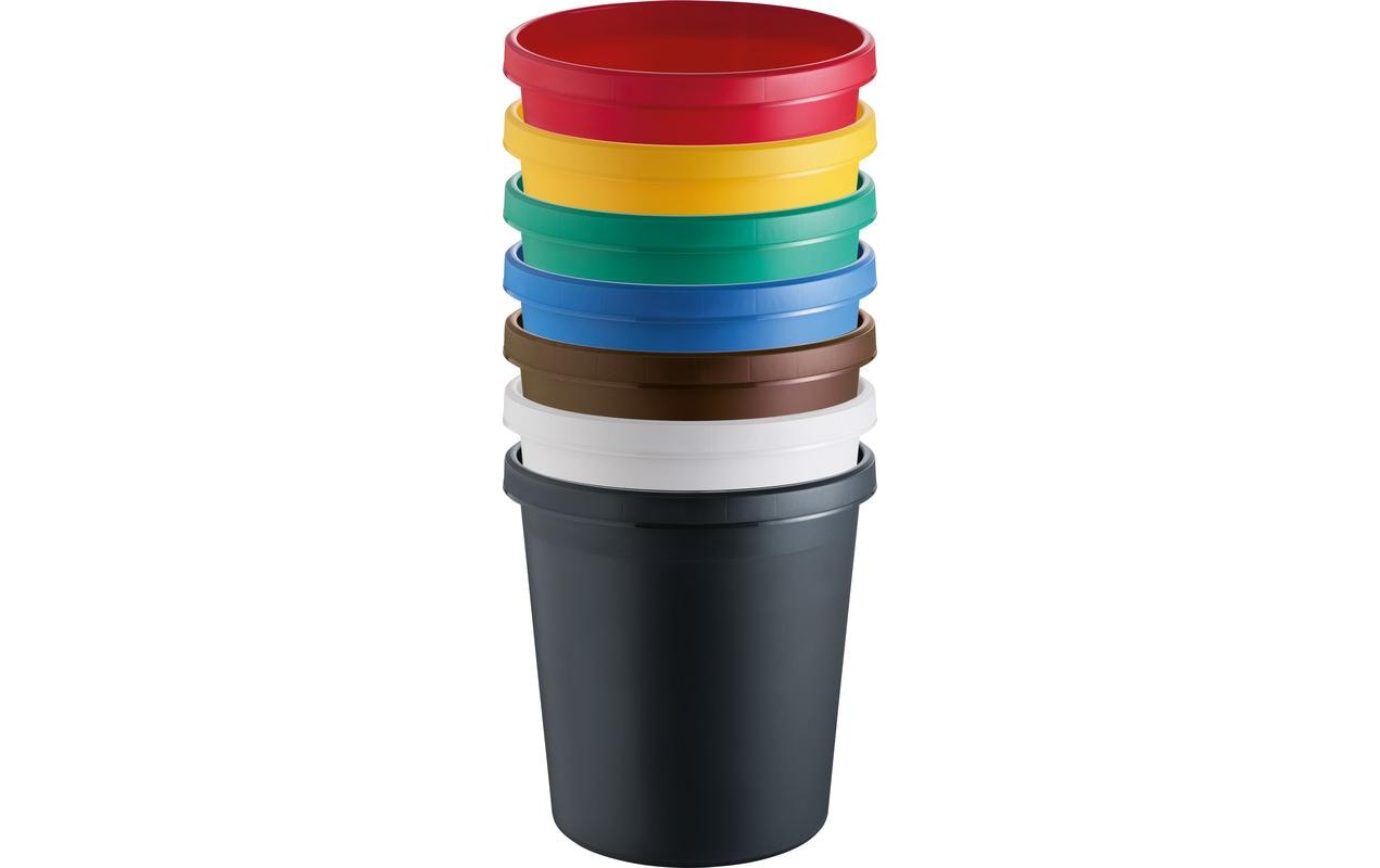 Helit Papierkorb the german – 30 l – Kunststoff, schwarz – Ø 350 × H 410 mm