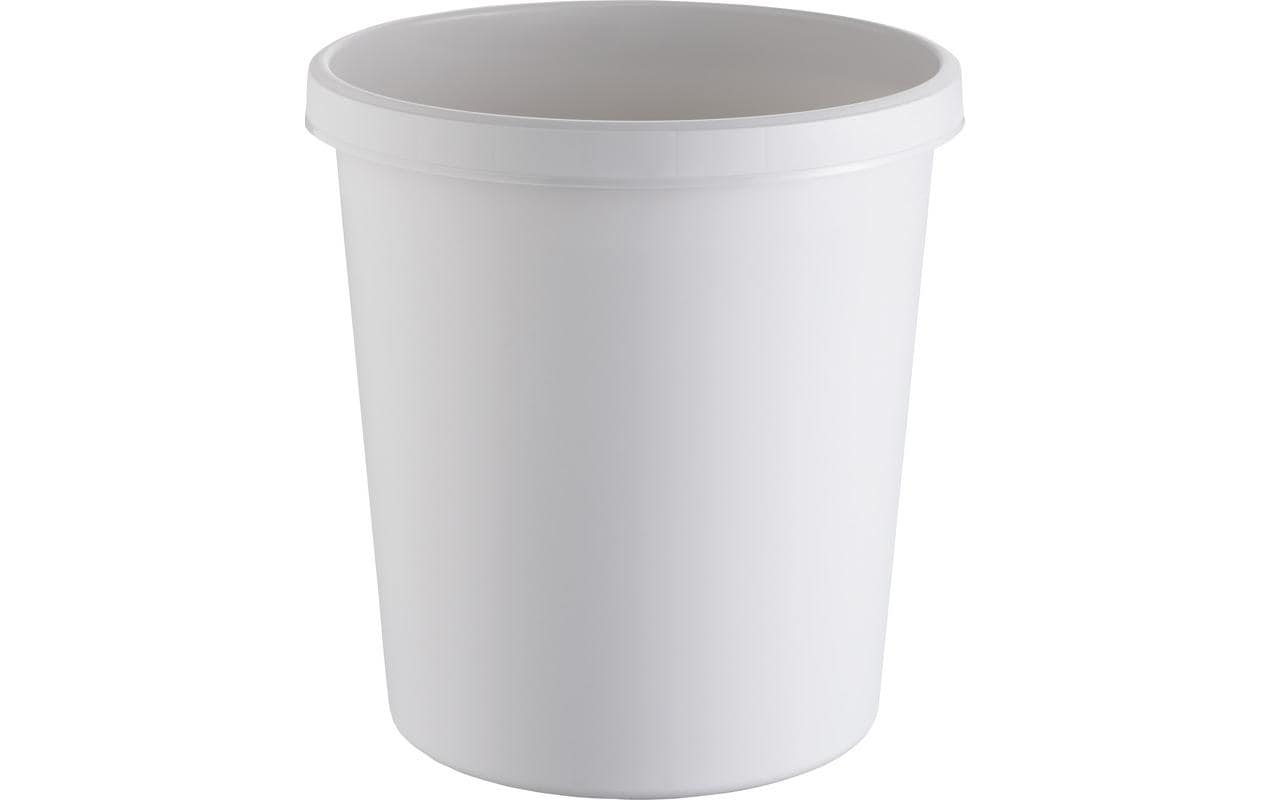 Helit Papierkorb the german – 30 l – Kunststoff, lichtgrau – Ø 350 × H 410 mm