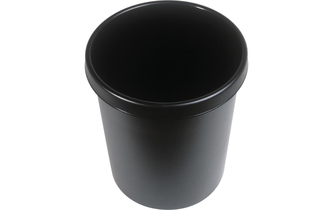Helit Papierkorb the german – 30 l – Kunststoff, schwarz – Ø 350 × H 410 mm