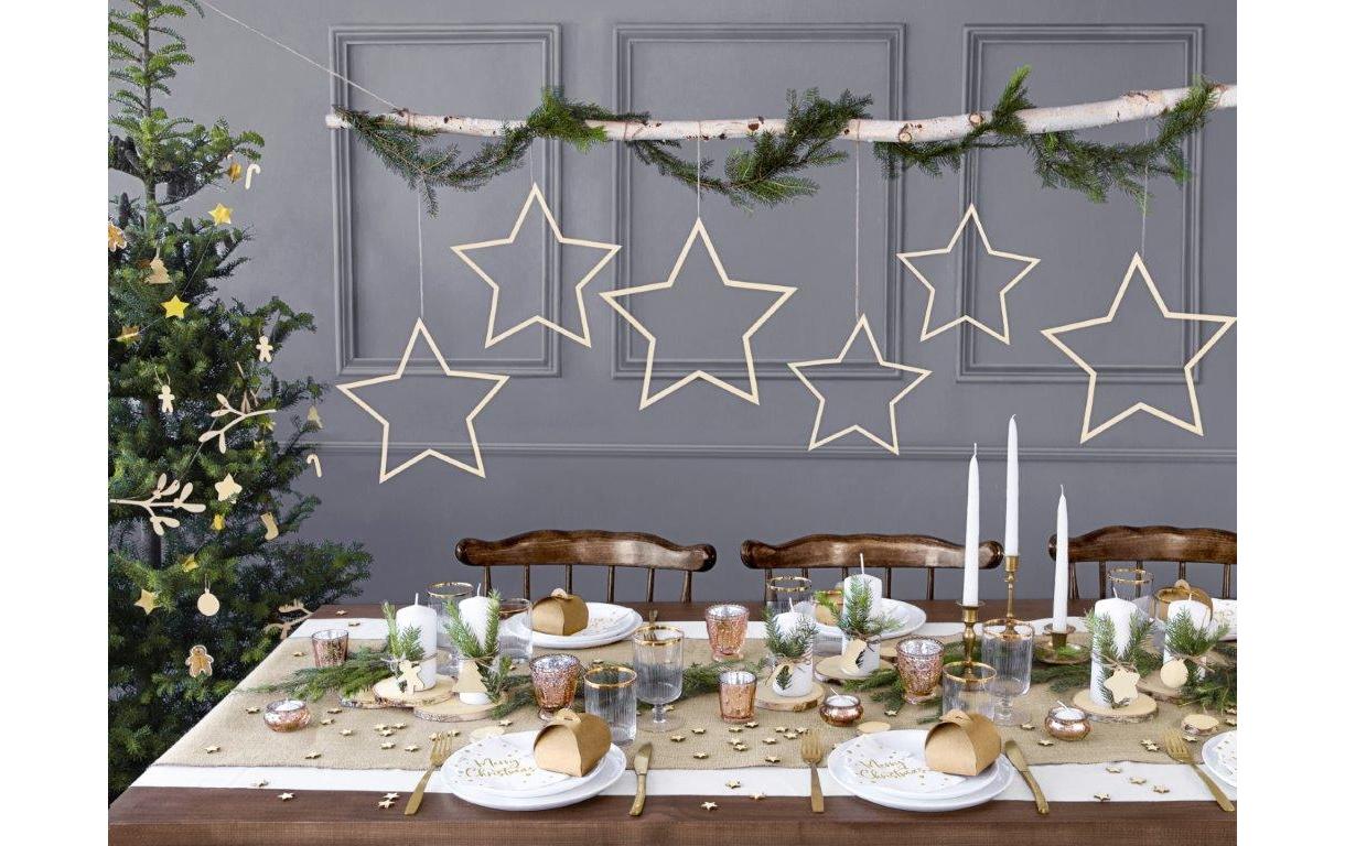 PartyDeco Untersetzer – 2er Set, Ø 12 cm, Holz, Braun