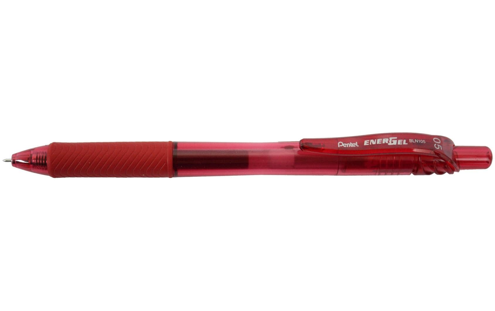 Pentel EnerGel X – Tintenroller, schnelltrocknend, Druckmechanik, 0,5 mm, Rot, für Linkshänder
