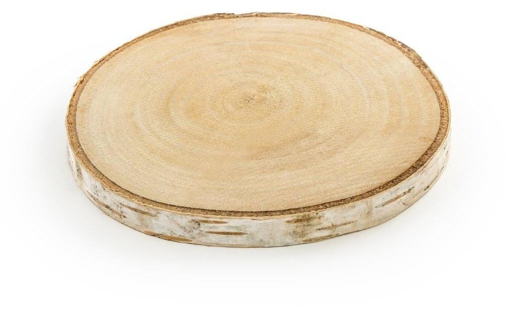PartyDeco Untersetzer – 2er Set, Ø 12 cm, Holz, Braun