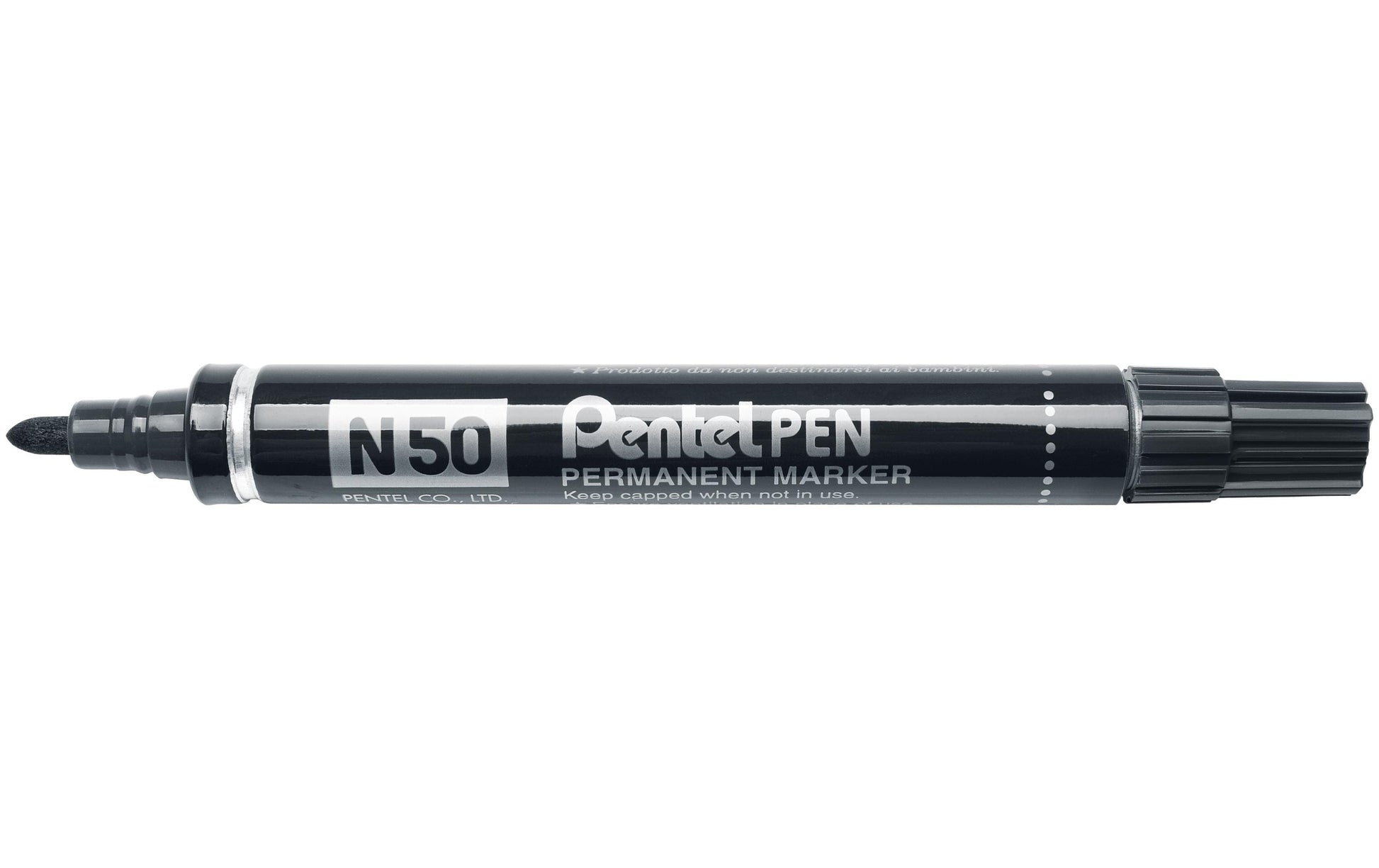 Pentel N 50 Permanentmarker – Rundspitze 2 mm – Schwarz