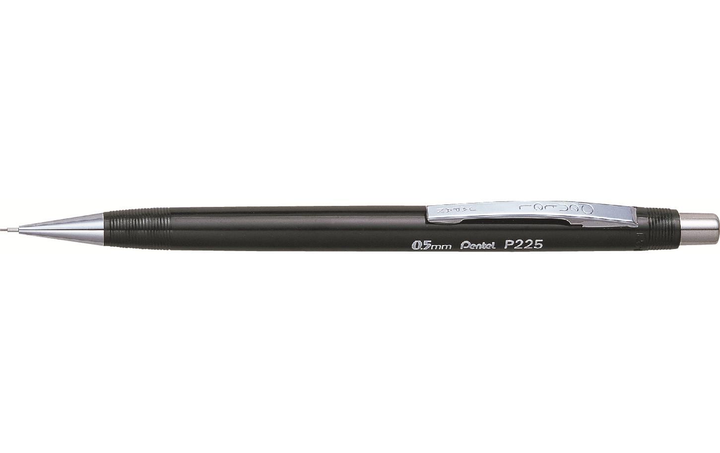 Pentel Sharp P225-A Druckbleistift – 0,5 mm – schwarz – mit Radierer
