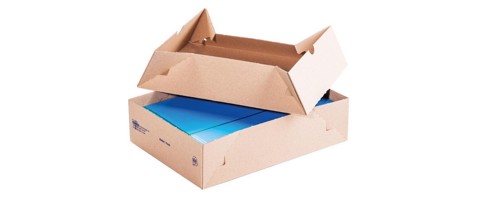 Brieger Aufrichtekarton – 305 × 215 × 150 mm, Automatikboden, Braun