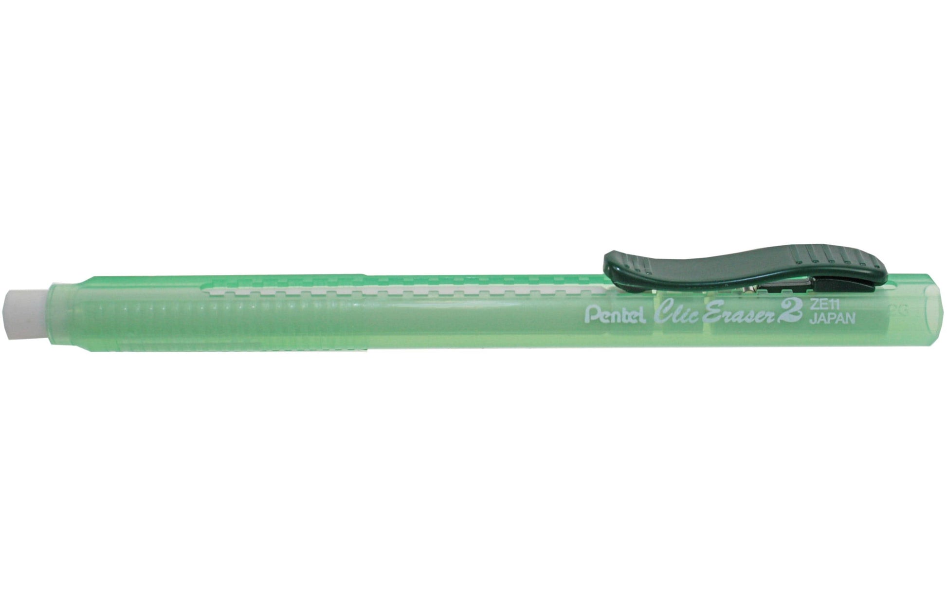 Pentel Radierstift Clic Eraser ZE11T-D – nachfüllbar, Hi-Polymer, grün, 1 Stk.