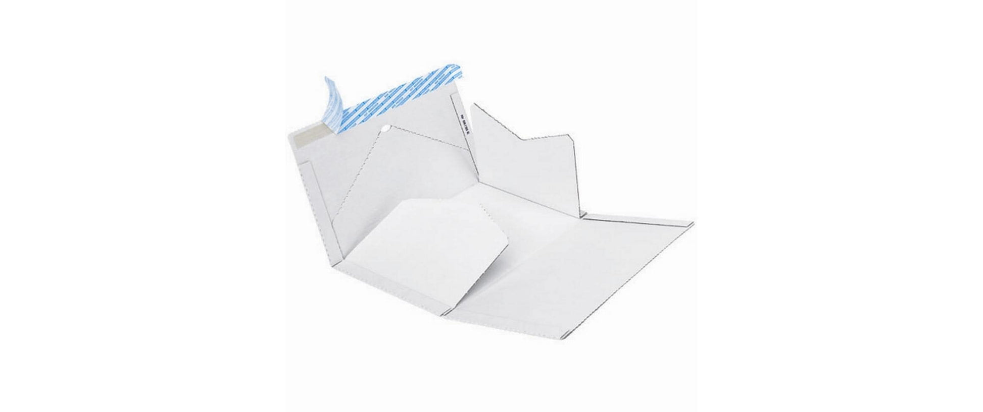 Brieger Varifix Buchverpackung – 305 × 215 mm, variable Höhe 60 mm, selbstklebend, Karton, weiss – 1 Stk.