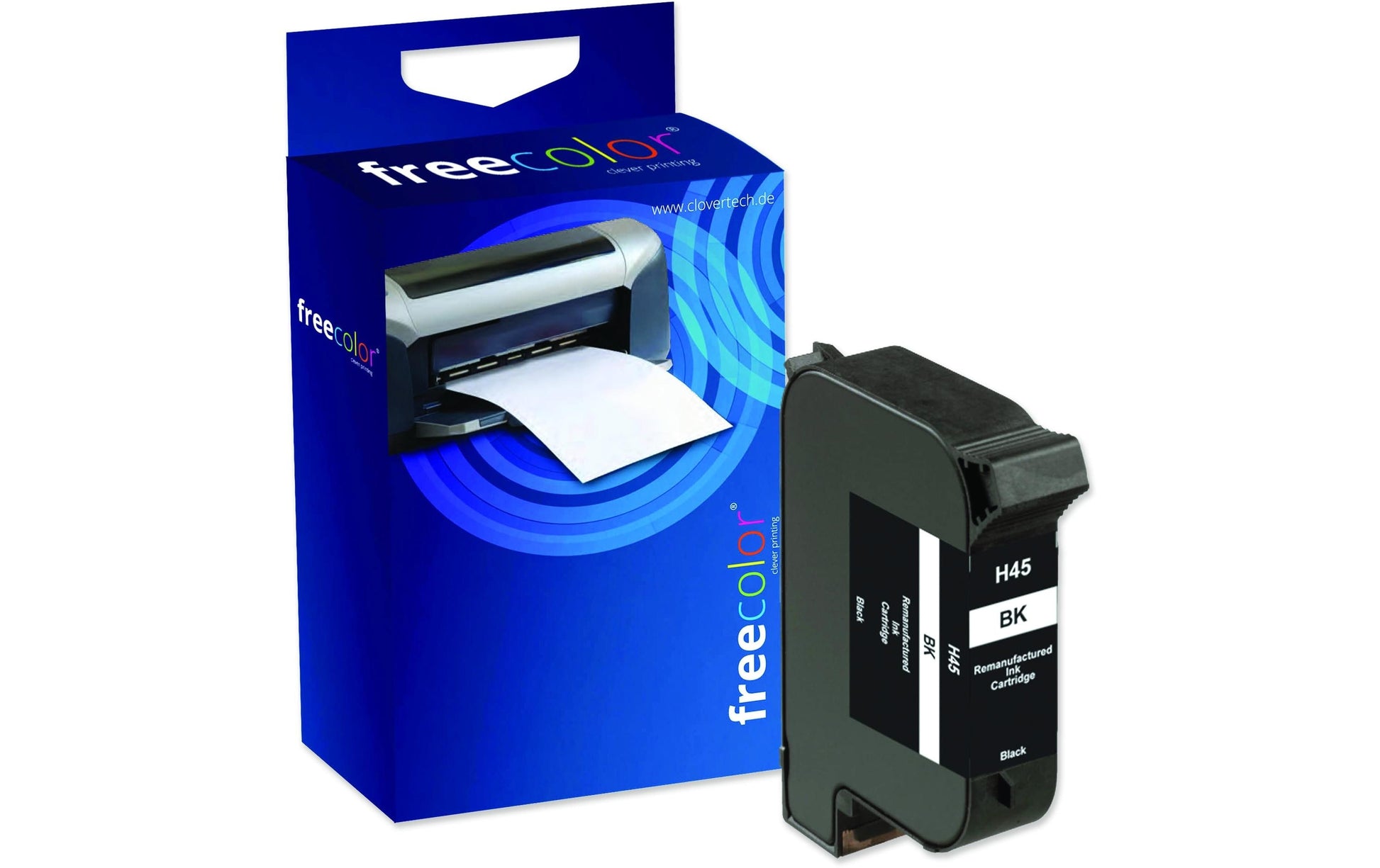 Freecolor 45 Schwarz Tintenpatrone (Kompatibel) – 950 Seiten – für HP DeskJet 960/970/980, PhotoSmart 1000/110