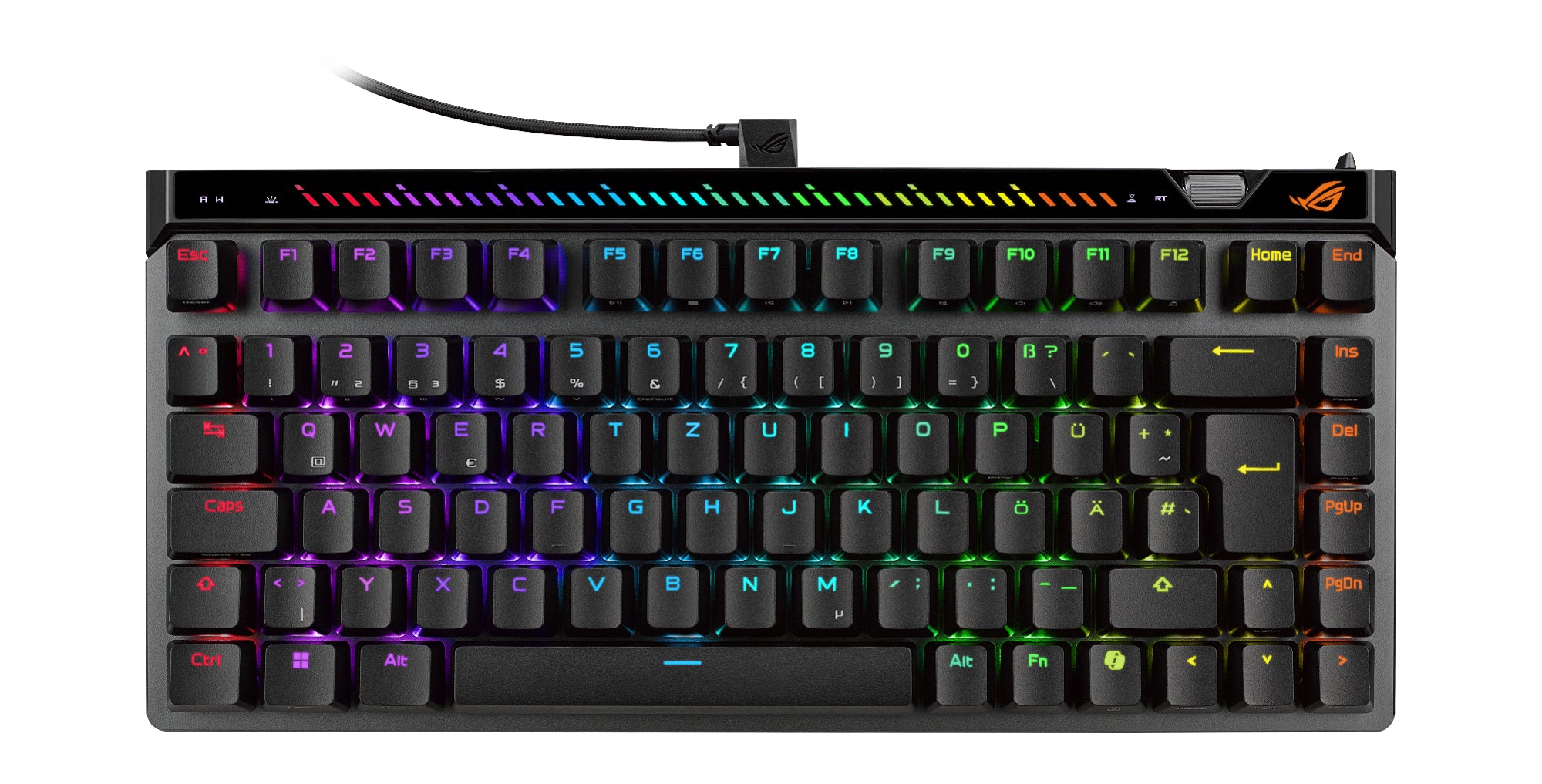 ASUS ROG Falchion Ace 75 HE – Tastatur 75% – Mechanisch, RGB – USB-C Kabelgebunden – Hot-Swap – Schwarz