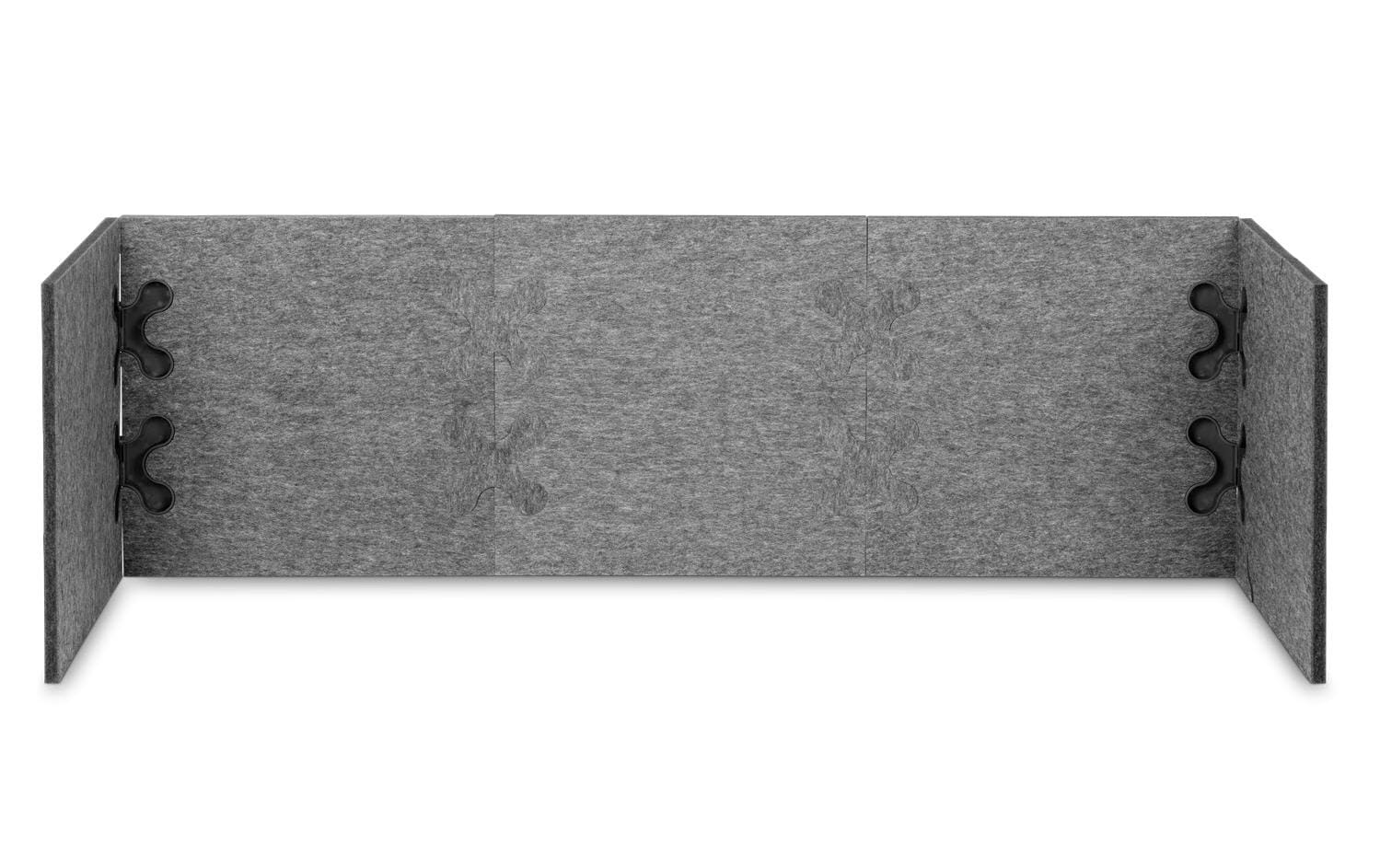 Plotony Verbindungselement – 80 × 119 × 20 mm, Kunststoff, Schwarz, 8 Stk., für Akustikplatten