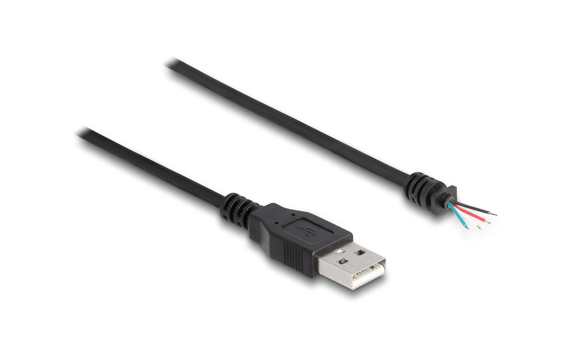DeLOCK USB-A auf offene Litzen Kabel – USB 2.0 (480 Mbit/s) – 1 m – PVC – Schwarz