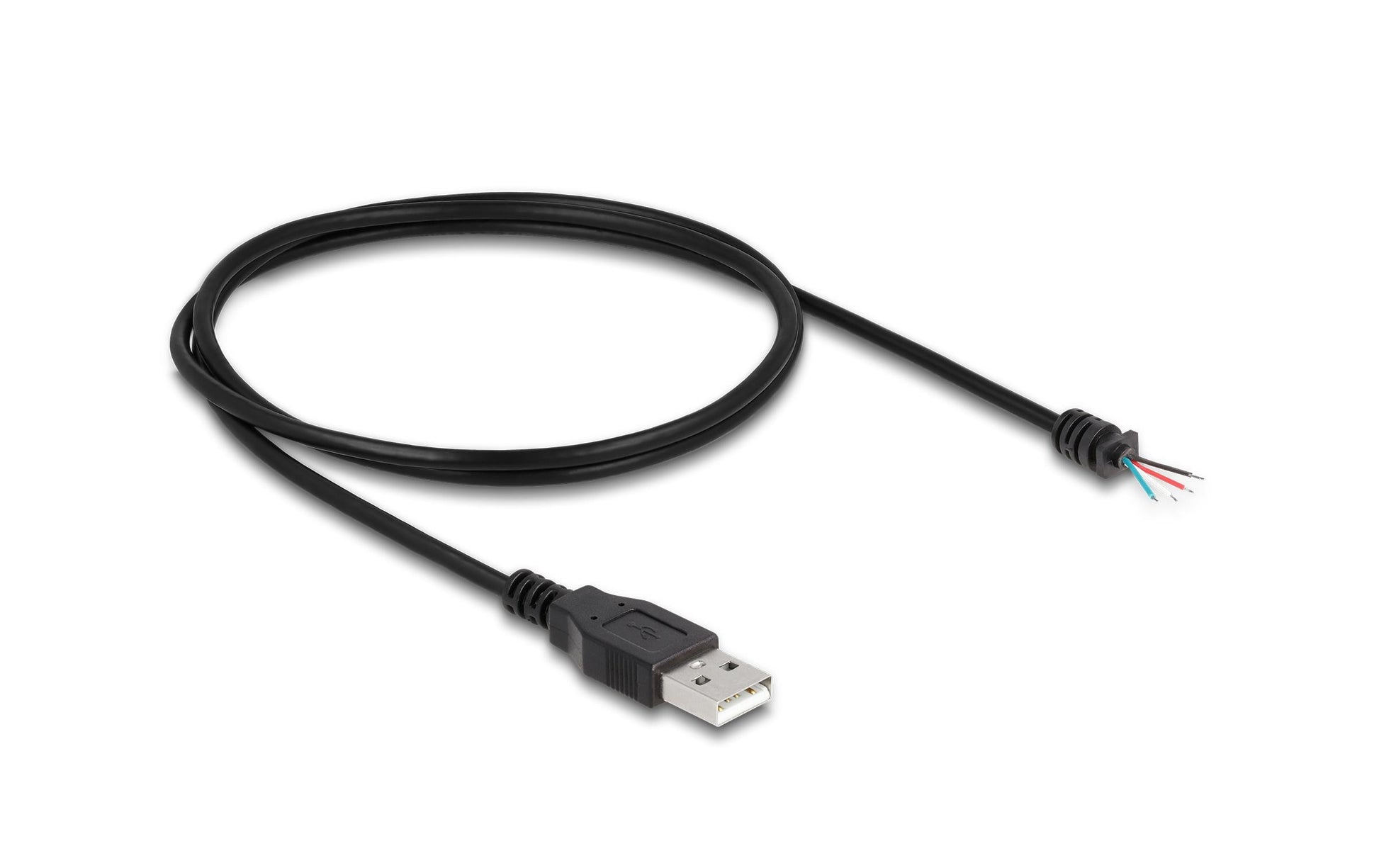 DeLOCK USB-A auf offene Litzen Kabel – USB 2.0 (480 Mbit/s) – 1 m – PVC – Schwarz